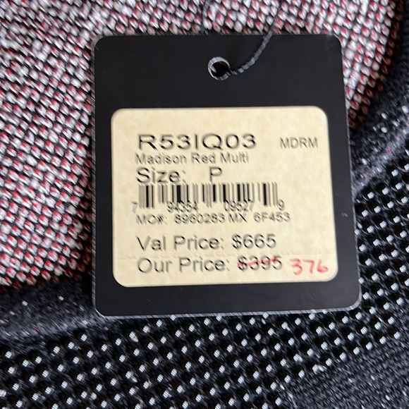 St. John Sport Madison Red Multi women’s size P beaded scoop neck black sweater - Picture 4 of 16